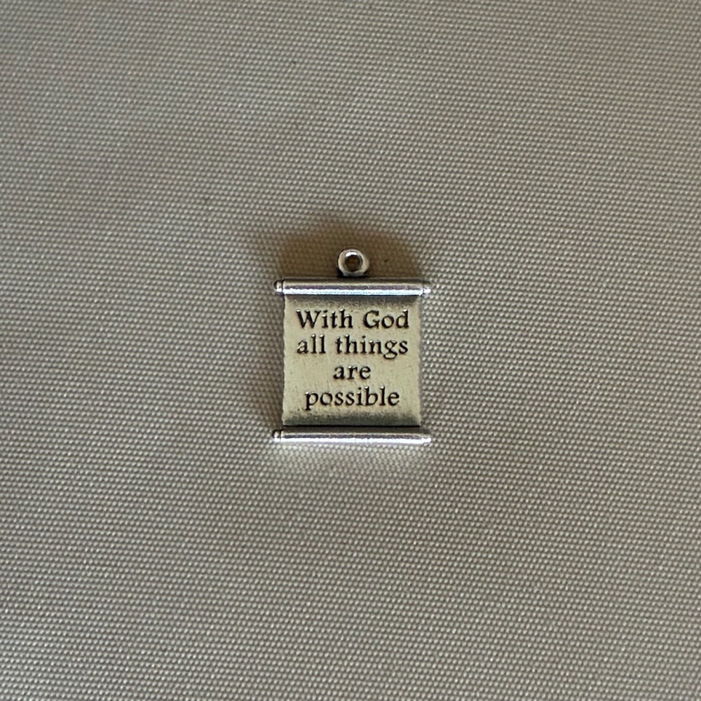 James Avery “All Things Are Possible” Scroll Charm